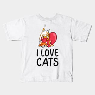 I Love Cats Kids T-Shirt